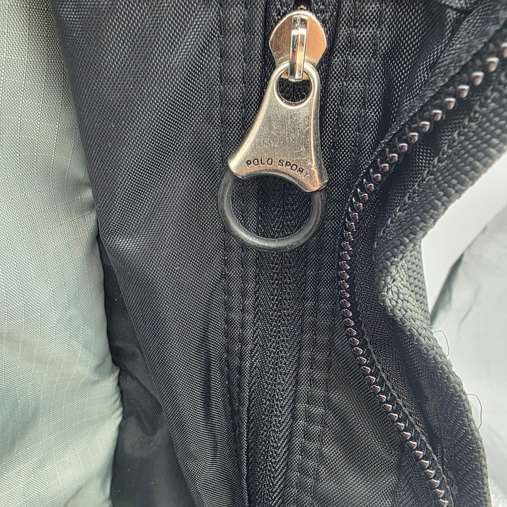 Ralph Lauren Polo Sport Roller Duffle Luggage‎ Bag Black Silver - Picture 15 of 16